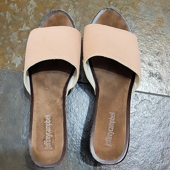 Jeffrey Campbell - Dlight-F Pink Calf Hair Riveted Platform Sandals Womens - 9M - Picture 11 of 13